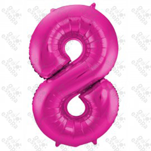 GLOBO METALICO ROSA Nº8 86CM CONVER