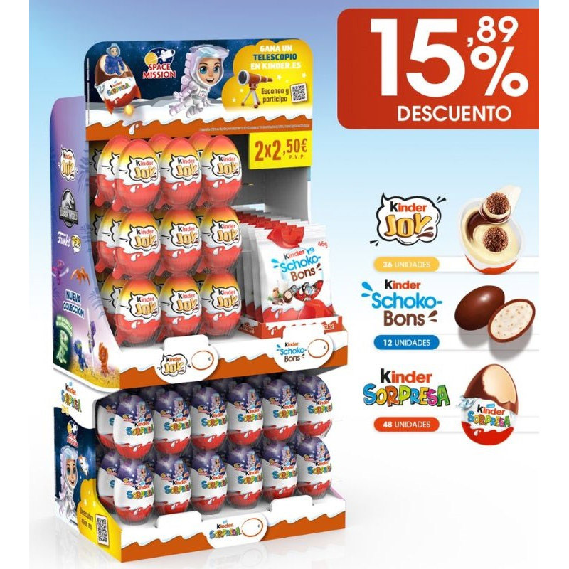 KINDER LOTE 36 JOY 12 BONS 48 SORPRESA