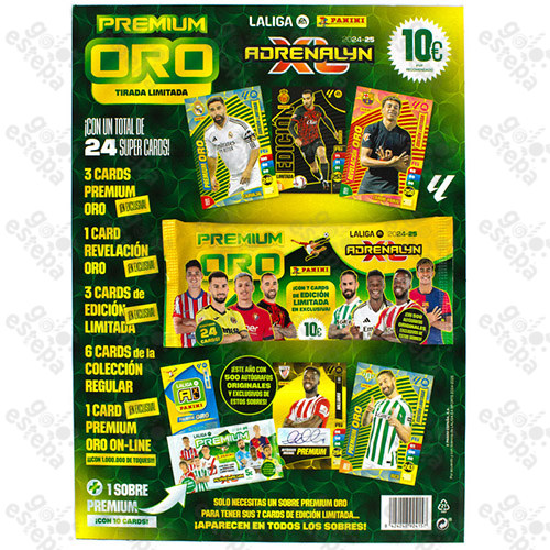 PANINI ADRENALYN SOBRE PREMIUN ORO 2025 (10.00)