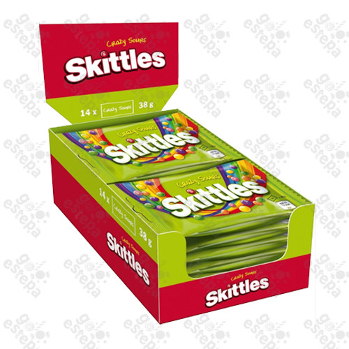 SKITTLES CRAZY SOUR 38GR 14U.