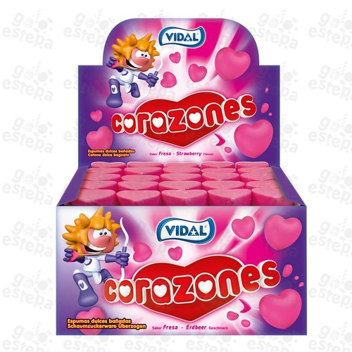 VIDAL CORAZONES FRESA 75U.